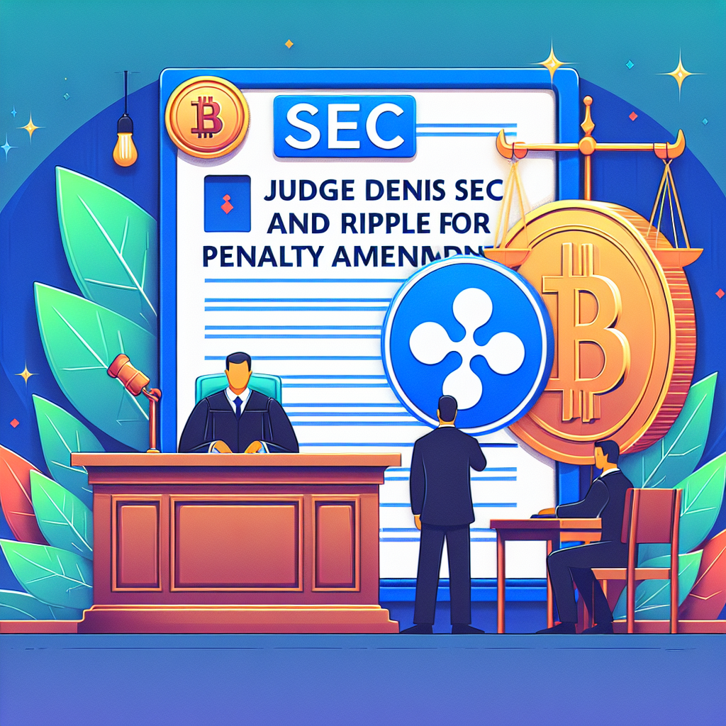 Rechter Weigert Verzoek SEC En Ripple Voor Wijziging Straf