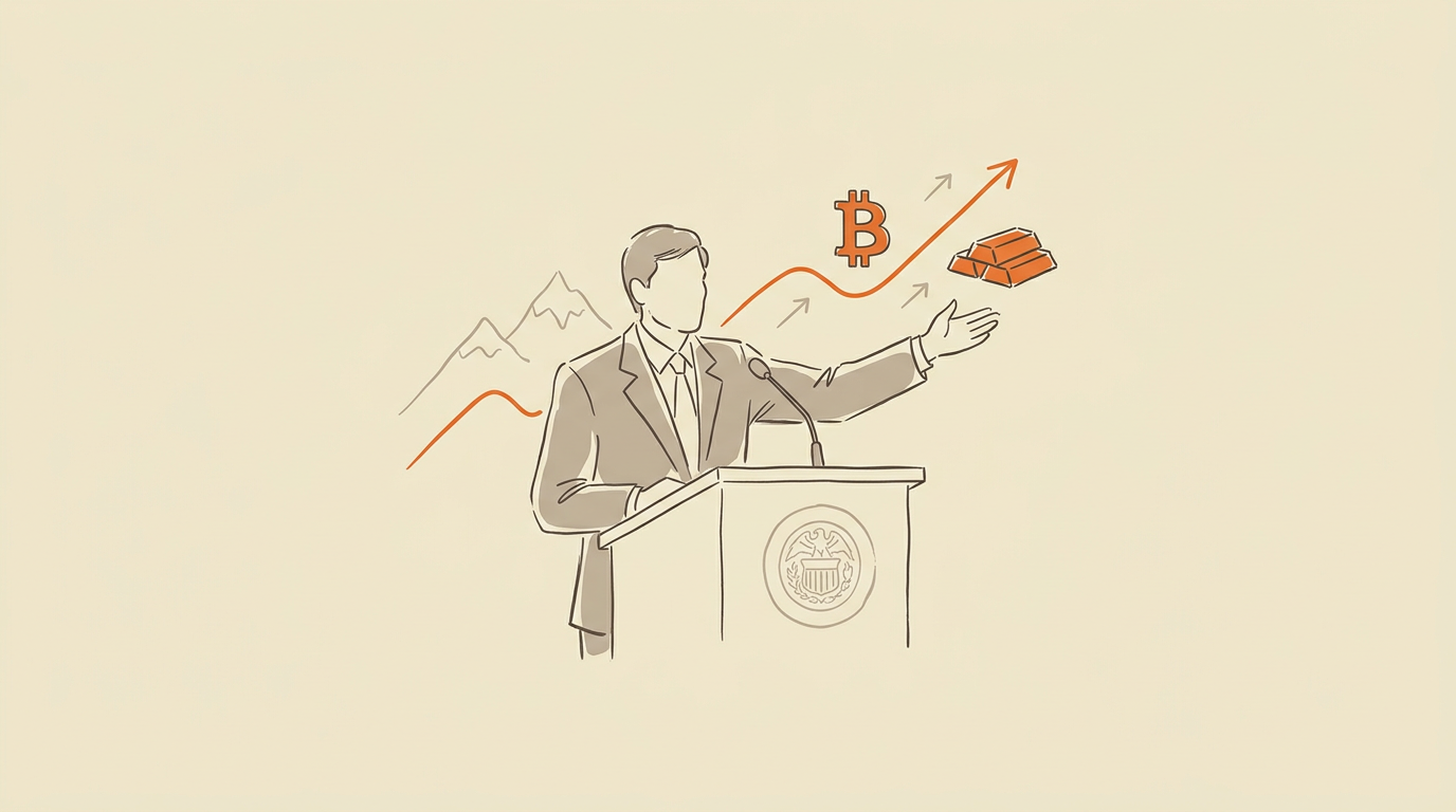 Fed-Voorzitter Warsh Spreekt Vrijdag Over Obligatie-Inkoop, Bitcoin En Goud Kijken Mee