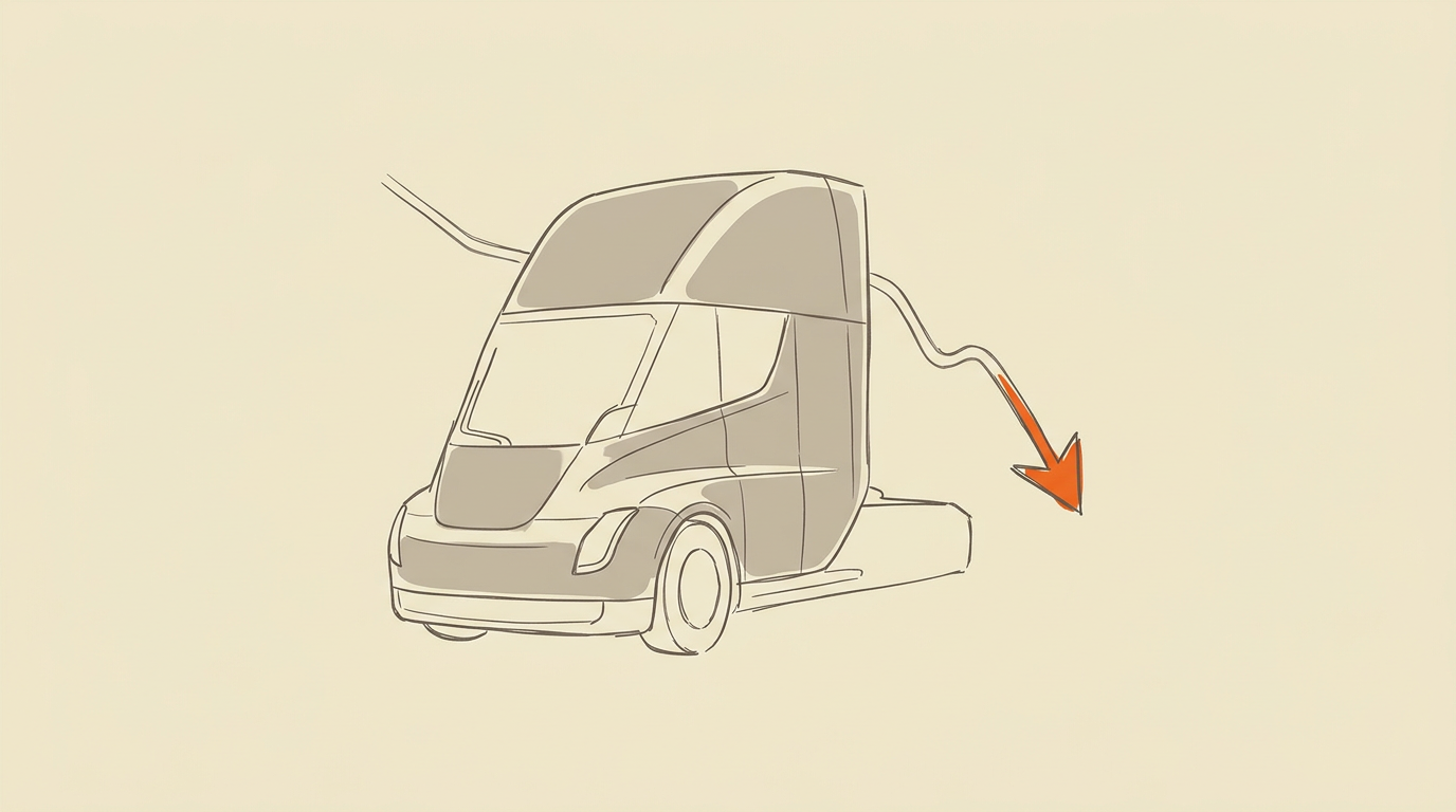 Tesla Lanceert Semi-Vrachtwagen, Aandeel Zakt 1,5 Procent